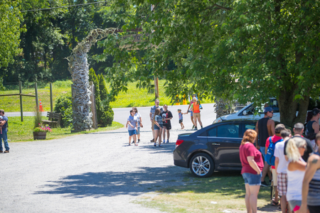 Halifax, PA July 7th, 2018: Wildlife Park Attractions Lake Tobias Wildlife Parkのeditorial素材