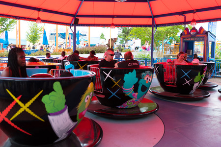 Langhorne, PA July 21, 2018: Sesame Place is a children's theme park, located on the outskirts of Philadelphia, Pennsylvania based on the Sesame Street television program.のeditorial素材