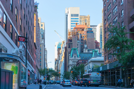 New York, United States, July 19, 2018: New York City street road in Manhattanのeditorial素材