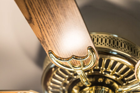 Decorative ceiling fan on porch of home.の写真素材