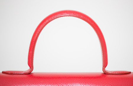 Red women's handbag isolated on white background - Imageの写真素材
