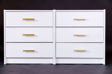 White dresser in black background - Imageの写真素材