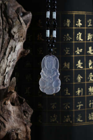 Jade pendant, a symbol of good luckの写真素材