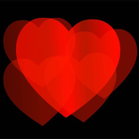 Valentine's Day. Colorful,multicolored  hearts. Vector illustration. Abstract. Loveのイラスト素材