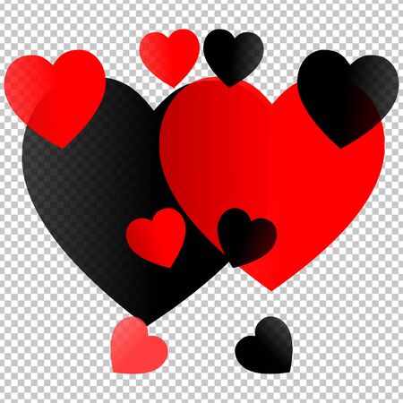 Valentine's Day. Colorful,multicolored  hearts. Vector illustration. Abstract. Loveのイラスト素材