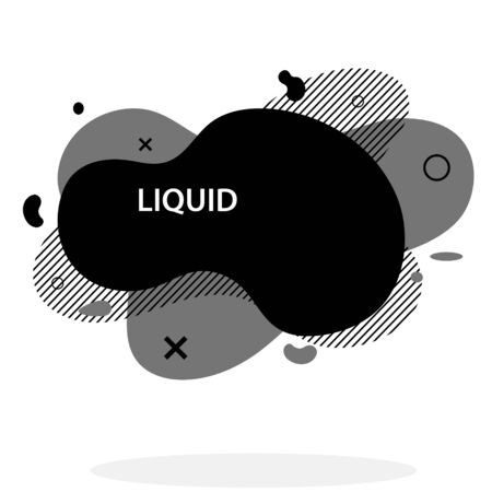 Multicolored flat style abstract vector banner background. Modern geometric liquid form. Modern template. Template for the design for logo, flyer, presentation etc. Vector illustrationのイラスト素材