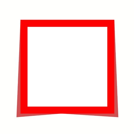 Black and white photo frame with shadows isolated on white background. Vector illustration - Vectorのイラスト素材