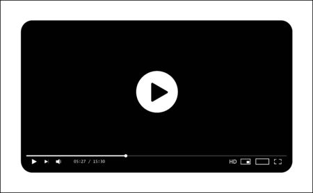 Classic video player template. Vector illustrationのイラスト素材