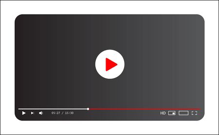 Classic video player template. Vector illustrationのイラスト素材