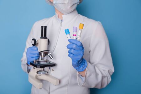 Coronavirus blood test in midical laboratory .の写真素材