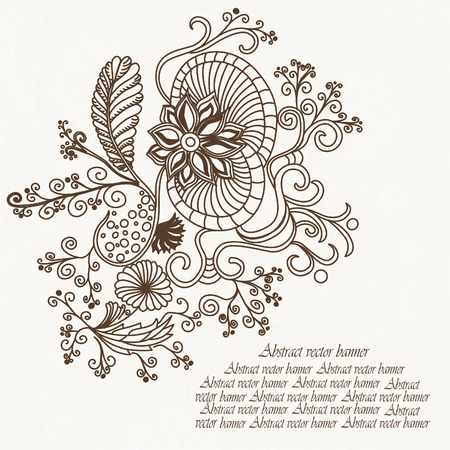 Vector abstract floral elements .のイラスト素材