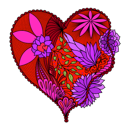 Vector design of heart on black background.You can design cards, notebook cover and so on. Heart shape with place for your text. Valentine's day background.のイラスト素材