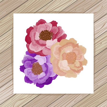 Beautyful colorful roses on white background. Vector illustration. EPS 10のイラスト素材