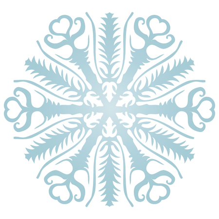 Blue Icon snowflake on a white background. Vector illustration. EPS 10のイラスト素材