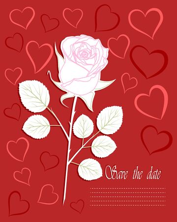 Beautiful background with Rose flower with a place for text.のイラスト素材