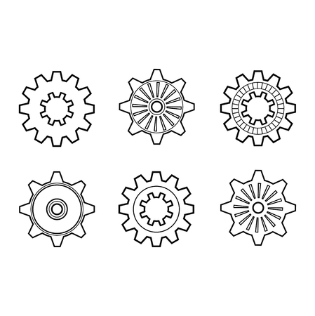 Vector Set of Design Elements, Patterned Circles. Patterned Designのイラスト素材