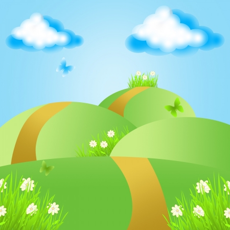  Summer cartoon backgroundの写真素材