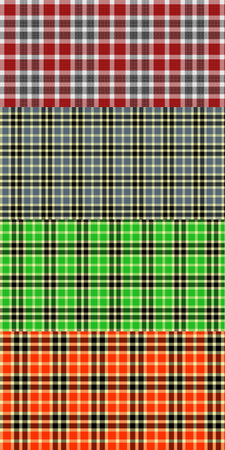   A set of patterns - Scottish plaid 