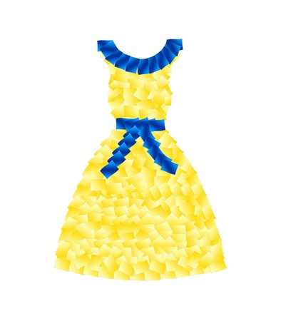 The dress of the stickers on a white background  の写真素材