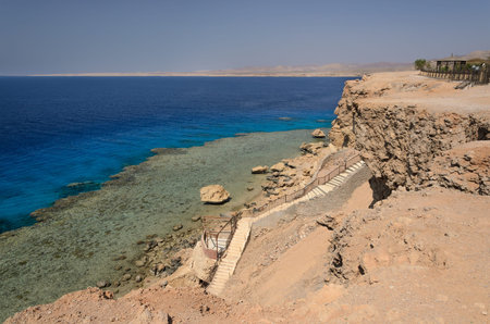 Beautiful seascape. Coast in Egypt. Red Sea.
