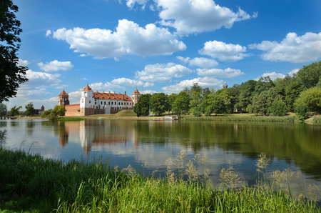 Belarusian tourist landmark  -  Mir Castle.  Medieval castle in  Belarusのeditorial素材