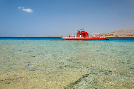 Beautiful seascape. Coast in Egypt. Red Sea. Marine entertainmentの写真素材