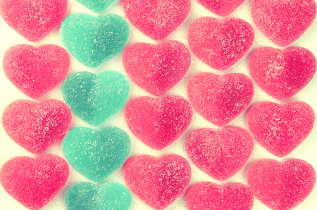 Valentines Day heart  shaped jelly candiesの写真素材