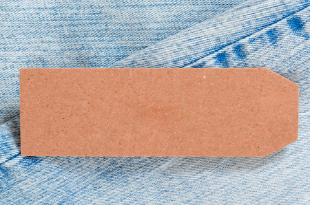 Blank paper label,  denim cloth tag  の写真素材