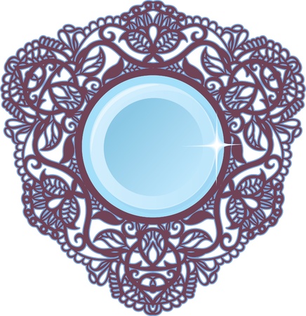 Decorative vintage frame. Triaxial ornamental pattern. vectorのイラスト素材