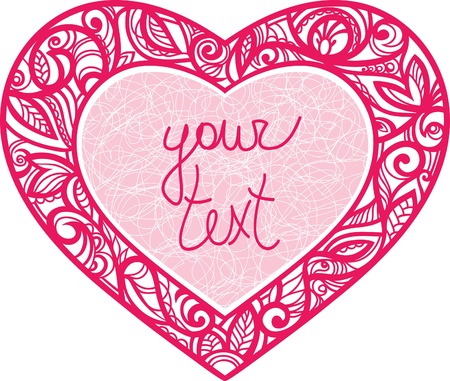 The message on Valentine's Day. The symbolic element in the shape of the heart. Valentineのイラスト素材