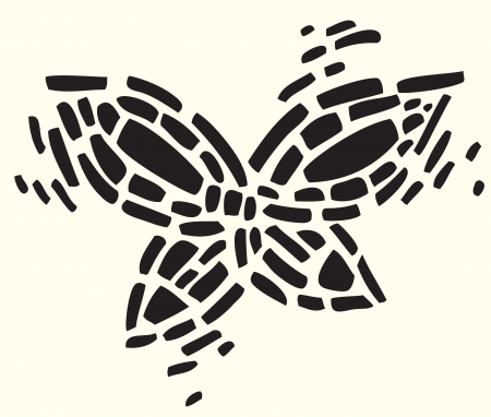 Applicative solution butterfly  Stylized sign のイラスト素材