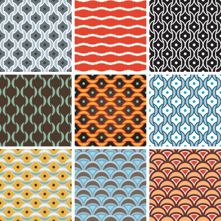 Options seamless pattern of arcs and points.のイラスト素材