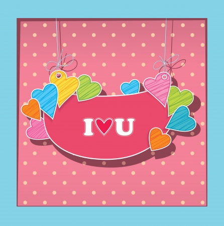greetings card for lovers  Imitation paper applicationsのイラスト素材