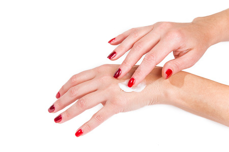 female hands care for  skin, spa themeの写真素材