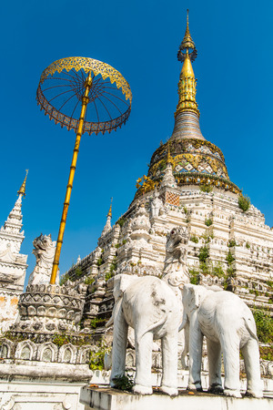 Stupa at  Wat Saen Fang temple in Chiang Mai, Thailand.  Ancient construction of public propertyの写真素材