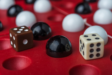 bones and balls close-up, concept of game