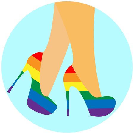 Flat banner on white backdrop. Creative illustration. Vector flag collection. Gay pride lgbt flag. Female symbol. Fashion style. Trendy art background. Women rights. vectorのイラスト素材