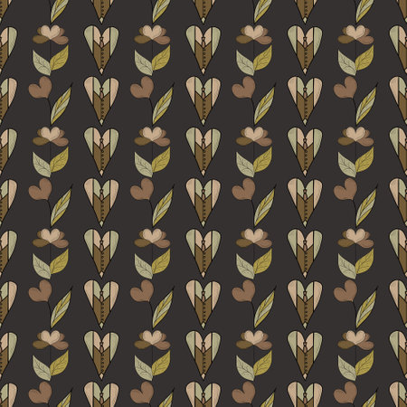 Digital seamless pattern hearts, flowers, butterflies for invitations, textiles, packaging paperの写真素材