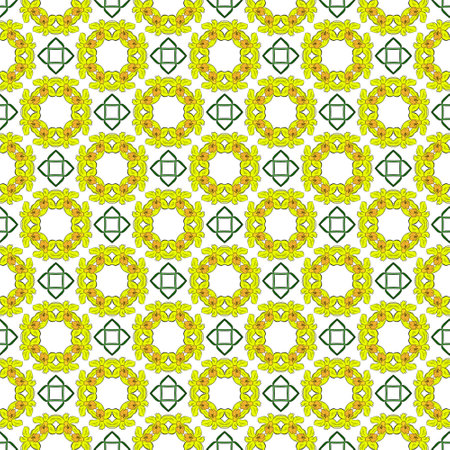 Spring flowers collection of seamless pattern drawing 20の写真素材