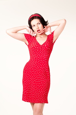 Series of  pin-up studio portraitsの写真素材