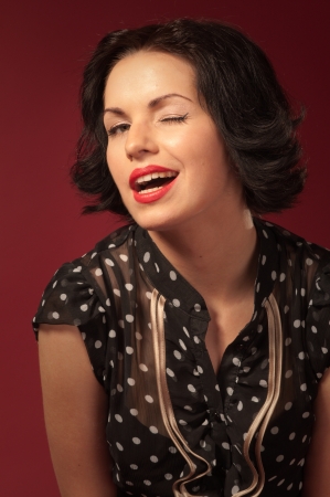 Series of  pin-up studio portraitsの写真素材