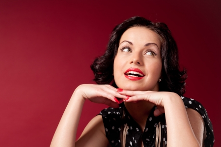 Series of  pin-up studio portraits,  Retro - styleの写真素材