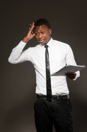 African student, Business  man  portraits, studio shotの写真素材