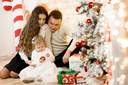 Family, x-mas, winter holidaysの写真素材