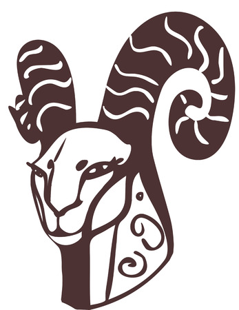 Goat headのイラスト素材