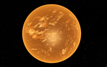 Mars  Scientific illustration -  planetary landscape far away from Earth in deep spaceの写真素材