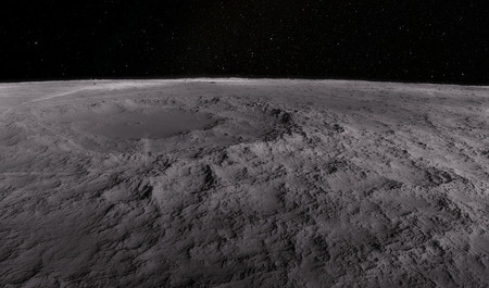 Moon scientific illustration - calm beautyful moon landscapeの写真素材