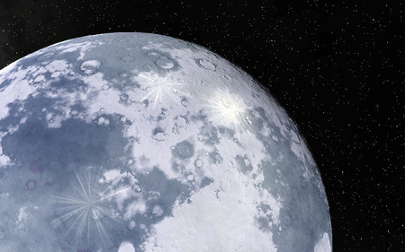 Moon scientific illustration - calm beautyful moon landscapeの写真素材