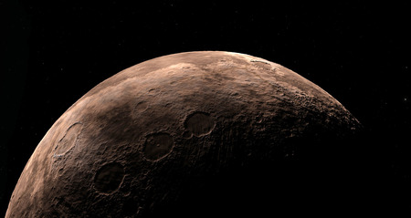 Moon scientific illustration - calm beautyful moon landscapeの写真素材