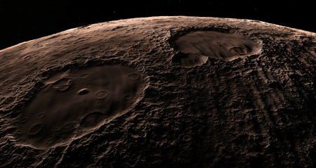 Moon scientific illustration - calm beautyful moon landscapeの写真素材